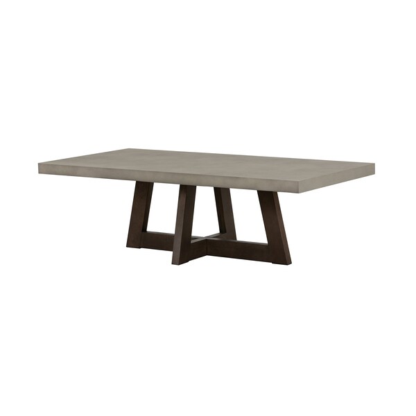 Armen Living Elodie Gray Concrete and Dark Gray Oak Rectangle Coffee Table LCELCOCCGR - main